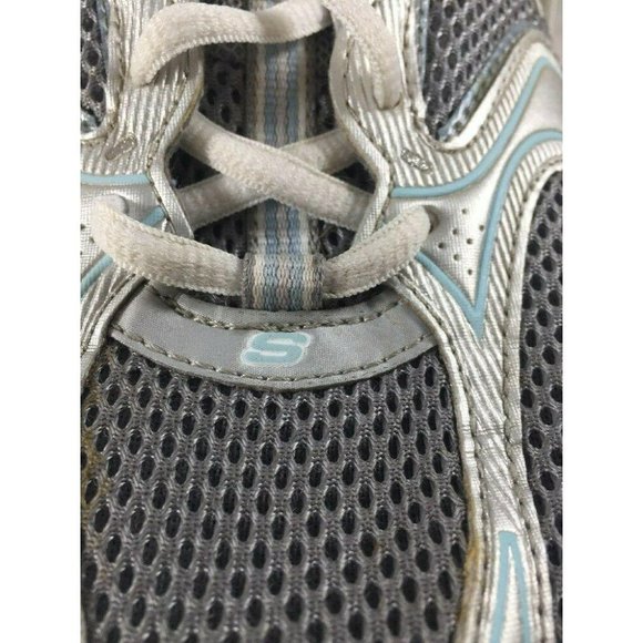 Womens Skechers Shape Ups 12320 Blue Silver Lace Size 9 Athletic Training Shoes - Picture 6 of 8